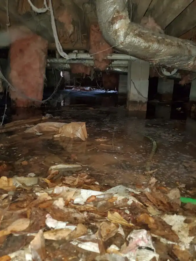 Crawl space flood assessment for Commercial Water Damage Restoration in West Lampeter