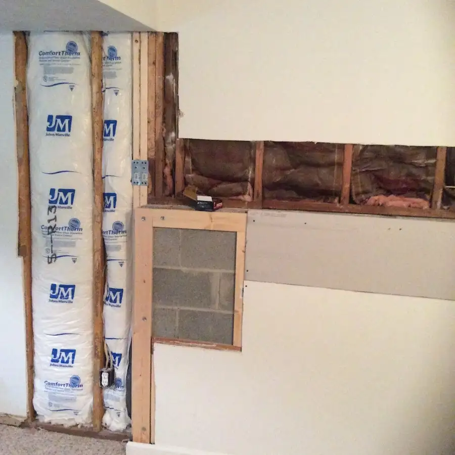 Wall insulation replacement during Structural Drying in West Lampeter